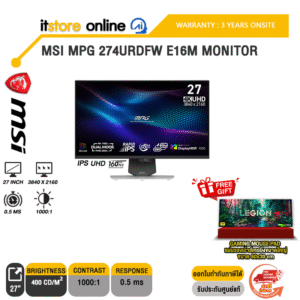 MSI MPG 274URDFW E16M MONITOR (IPS UHD 160Hz)/ประกัน 3 Years Onsite/ITSTORE-ONLINE