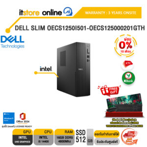 [ผ่อน 0% 10 ด.]DELL SLIM OECS1250I501-OECS125000201GTH /i5 14400/ประกัน 3 Years Onsite/ITSTORE-ONLINE