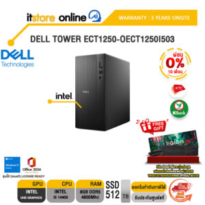 [ผ่อน 0% 10 ด.]DELL TOWER ECT1250-OECT1250I503 /i5 14400/ประกัน 3 Years Onsite/ITSTORE-ONLINE
