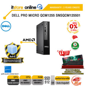 [ผ่อน 0% 10 ด.] DELL PRO MICRO QCM1255 SNSQCM125501/Ryzen 5 8500GE/ประกัน 3 Years