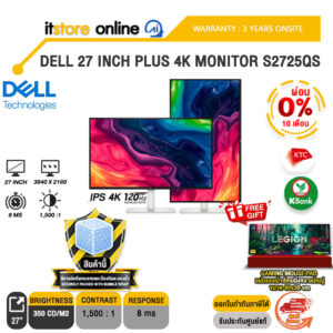 [ผ่อน 0% 10 ด.] DELL 27 INCH PLUS 4K MONITOR S2725QS (IPS 4K / 120Hz)/ประกัน 3 Years Onsite/BY ITSTORE ONLINE