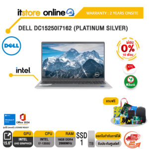 [ผ่อน 0% 10 ด.]DELL DC15250I7162 (PLATINUM SILVER) /i7-1355U/ประกัน 2 Years Onsite/BY ITSTORE-ONLINE