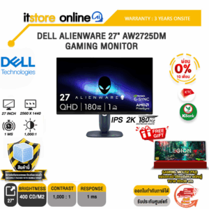 [ผ่อน 0% 10 ด.]DELL ALIENWARE 27" AW2725DM GAMING MONITOR (IPS 2K 180Hz)/ประกัน 3 Years Onsite/BY ITSTORE-ONLINE