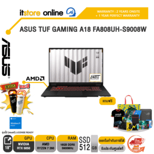 ASUS TUF GAMING A18 FA808UH-S9008W /Ryzen™ 7 260 /ประกัน 2 YEARS Onsite service+ 1Y Perfect warranty /BY ITSTORE ONLINE