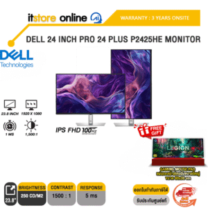DELL 24 INCH PRO 24 PLUS P2425HE MONITOR (IPS FHD/100Hz) /ประกัน 3 Years Onsite/ITSTORE-ONLINE