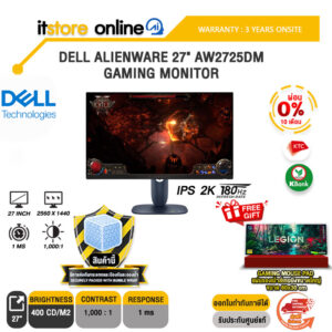 [ผ่อน 0% 10 ด.]DELL ALIENWARE 27" AW2725DM GAMING MONITOR (IPS 2K 180Hz)/ประกัน 3 Years Onsite/BY ITSTORE-ONLINE