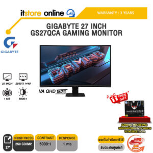 GIGABYTE 27 INCH GS27QCA GAMING MONITOR (VA QHD 180Hz)/ประกัน 3 Years/ITSTORE-ONLINE