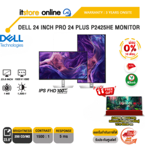 [ผ่อน 0% 10 ด.]DELL 24 INCH PRO 24 PLUS P2425HE MONITOR (IPS FHD/100Hz) /ประกัน 3 Years Onsite/ITSTORE-ONLINE