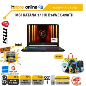 MSI KATANA 17 HX B14WEK-098TH /i7 14650HX/ประกัน 2 Years/BY ITSTORE-ONLINE