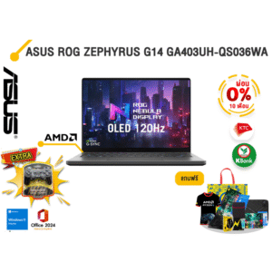 [ผ่อน 0% 10 ด.]ASUS ROG ZEPHYRUS G14 GA403UH-QS036WA /Ryzen 9 270/ประกัน 3 Years Onsite + 1 Year Perfect warranty/BY ITSTORE-ONLINE
