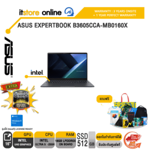 ASUS EXPERTBOOK B3605CCA-MB0160X /Ultra 5 225H/ประกัน 3 Years Onsite +  1 Year Perfect Warranty/BY ITSTORE-ONLINE