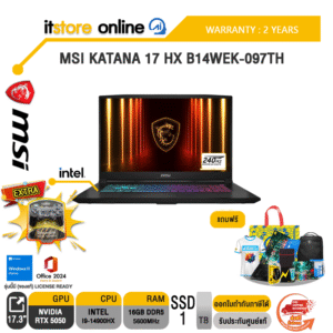 MSI KATANA 17 HX B14WEK-097TH /i9-14900HX/ประกัน 2 Years/BY ITSTORE-ONLINE