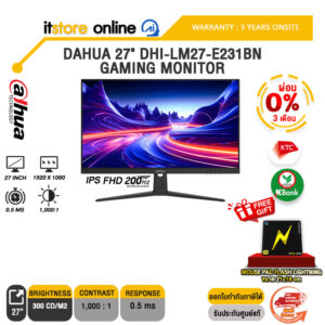 [ผ่อน 0% 3 ด.]DAHUA 27" DHI-LM27-E231BN GAMING MONITOR (IPS FHD 200Hz)/ประกัน 3 Years Onsite/BY ITSTORE-ONLINE