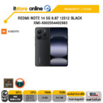 REDMI NOTE 14 5G 6.67" 12/512 BLACK XMI-6932554402983 /MediaTek Dimensity 7025-Ultra/ประกัน 2 Years/BY ITSTORE-ONLINE