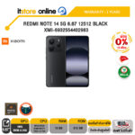 [ผ่อน 0% 10 ด.]REDMI NOTE 14 5G 6.67" 12/512 BLACK XMI-6932554402983 /MediaTek Dimensity 7025-Ultra/ประกัน 2 Years/BY ITSTORE-ONLINE