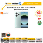 [ผ่อน 0% 10 ด.]REDMI NOTE 14 5G 6.67" 12/512 GREEN XMI-6932554404499 /MediaTek Dimensity 7025-Ultra/ประกัน 2 Years/BY ITSTORE-ONLINE