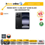 [ผ่อน 0% 6 ด.]REDMI NOTE 14 (4G) 6.67" 8/256 BLACK XMI-6932554407780 /MediaTek Helio G99-Ultra/ประกัน 2 Years/BY ITSTORE-ONLINE
