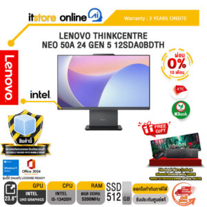 [ผ่อน 0% 10 ด.]LENOVO THINKCENTRE NEO 50A 24 GEN 5 12SDA0BDTH /i5-13420H/ประกัน 3 Years Onsite/ITSTORE-ONLINE