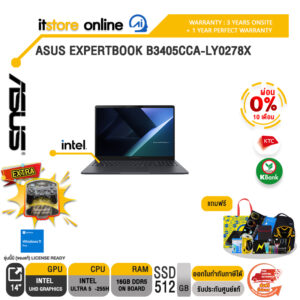 [ผ่อน 0% 10 ด.]ASUS EXPERTBOOK B3405CCA-LY0278X /Ultra 5 225H/ประกัน 3 Years Onsite + 1 Year Perfect Warranty/BY ITSTORE-ONLINE
