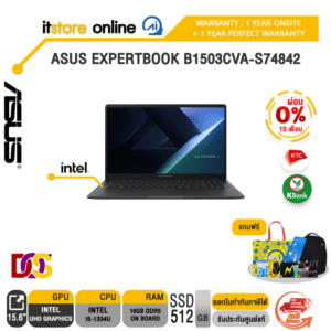 [ผ่อน 0% 10 ด.]ASUS EXPERTBOOK B1503CVA-S74842 /i5-1334U /ประกัน 3 YEARS Onsite/BY ITSTORE ONLINE