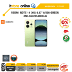 [ผ่อน 0% 6 ด.]REDMI NOTE 14 (4G) 6.67" 8/256 GREEN XMI-6932554408442 /MediaTek Helio G99-Ultra/ประกัน 2 Years/BY ITSTORE-ONLINE