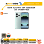[ผ่อน 0% 6 ด.]REDMI NOTE 14 5G 6.67" 8/256 GREEN XMI-6932554404628 /MediaTek Dimensity 7025-Ultra/ประกัน 2 Years/BY ITSTORE-ONLINE