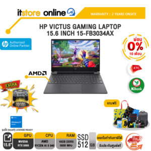[ผ่อน 0% 10 ด.]HP VICTUS GAMING LAPTOP 15.6 INCH 15-FB3034AX /Ryzen AI 5 340/ประกัน 2 Years Onsite/BY ITSTORE-ONLINE