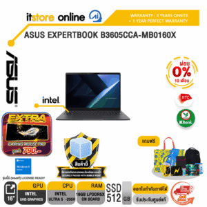 [ผ่อน 0% 10 ด.]ASUS EXPERTBOOK B3605CCA-MB0160X /Ultra 5 225H/ประกัน 3 Years Onsite +  1 Year Perfect Warranty/BY ITSTORE-ONLINE