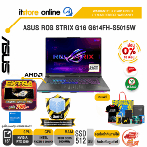 [ผ่อน 0% 10 ด.]ASUS ROG STRIX G16 G614FH-S5015W /R9 9955HX/ประกัน 3 Years Onsite + 1 Year Perfect warranty/BY ITSTORE-ONLINE