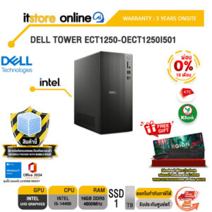 [ผ่อน 0% 10 ด.]DELL TOWER ECT1250-OECT1250I501 / i5-14400 /ประกัน 3 Years Onsite/ITSTORE-ONLINE