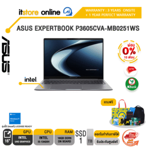 [ผ่อน 0% 10 ด.]ASUS EXPERTBOOK P3605CVA-MB0251WS /i5-13420H/ประกัน 3 Years Onsite + 1 Year Perfect Warranty/BY ITSTORE-ONLINE