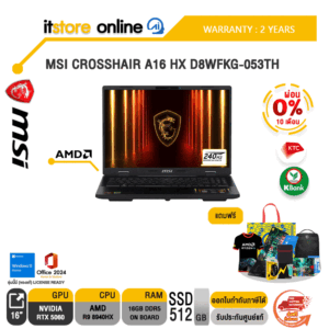 [ผ่อน 0% 10 ด.]MSI CROSSHAIR A16 HX D8WFKG-053TH /R9 8940HX/ประกัน 2 Years/BY ITSTORE-ONLINE