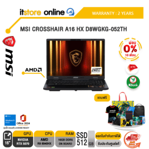 [ผ่อน 0% 10 ด.]MSI CROSSHAIR A16 HX D8WGKG-052TH /R9 8940HX/ประกัน 2 Years/BY ITSTORE-ONLINE
