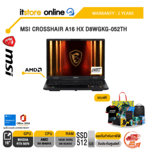 MSI CROSSHAIR A16 HX D8WGKG-052TH /R9 8940HX/ประกัน 2 Years/BY ITSTORE-ONLINE