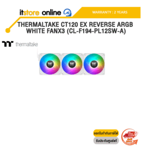 THERMALTAKE CT120 EX REVERSE ARGB WHITE FANx3 (CL-F194-PL12SW-A) /ประกัน 2 Years/BY ITSTORE-ONLINE