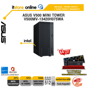 ASUS V500 MINI TOWER V500MV-13420H075WA /i5-13420H/ประกัน 3 Years Onsite + 1 Year Perfect Warranty/BY ITSTORE-ONLINE