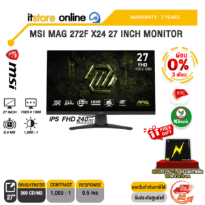 [ผ่อน 0% 3 ด.]MSI MAG 272F X24 27 INCH MONITOR (IPS FHD 240Hz)/ประกัน 3 Years/BY ITSTORE-ONLINE