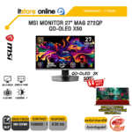 MSI MONITOR 27" MAG 272QP QD-OLED X50 (QD-OLED 2K 500Hz)/ประกัน 3 Years/BY ITSTORE-ONLINE