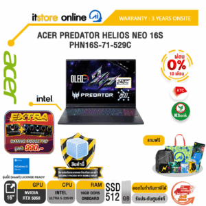 [ผ่อน 0% 10 ด.]ACER PREDATOR HELIOS NEO 16S PHN16S-71-529C /Ultra 5-235HX/ประกัน 3 Years Onsite/BY ITSTORE-ONLINE