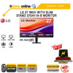 LG 27 INCH WITH SLIM STAND 27U411A-B MONITOR (IPS FHD/120Hz) /ประกัน 3 Years/BY ITSTORE-ONLINE