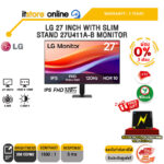 [ผ่อน 0% 3 ด.]LG 27 INCH WITH SLIM STAND 27U411A-B MONITOR (IPS FHD/120Hz) /ประกัน 3 Years/BY ITSTORE-ONLINE