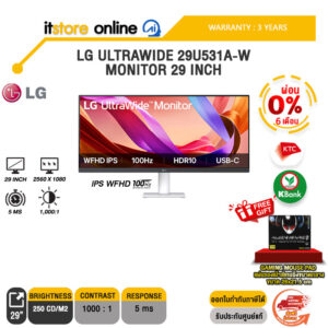 [ผ่อน 0% 6 ด.]LG ULTRAWIDE 29U531A-W MONITOR 29 INCH (IPS WFHD 100Hz)/ประกัน 3 Years/BY ITSTORE-ONLIN