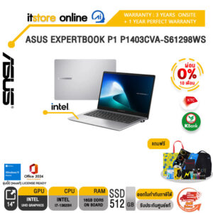 [ผ่อน 0% 10 ด.] ASUS EXPERTBOOK P1 P1403CVA-S61298WS / i7-13620H /ประกัน 3 Years Onsite + 1 Year Perfect Warranty/BY ITSTORE-ONLINE