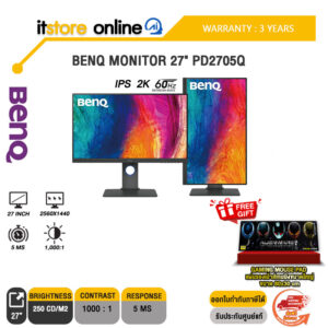 BENQ MONITOR 27" PD2705Q (IPS 2K/60Hz) /ประกัน 3 Years/BY ITSTORE-ONLINE