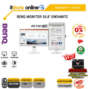 [ผ่อน 0% 6 ด.] BENQ MONITOR 23.8" GW2486TC (IPS FHD/100Hz) /ประกัน 3 Years/BY ITSTORE-ONLINE