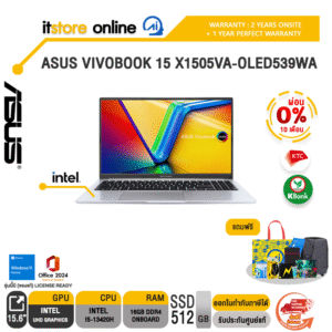 [ผ่อน 0% 10 ด.]ASUS VIVOBOOK 15 X1505VA-OLED539WA /i5-13420H/ประกัน 2 Years Onsite + 1 Year Perfect warranty/BY ITSTORE-ONLINE