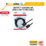 UNITEK Y-C420GBK-3M USB2.0 AM TO BM CABLE /ประกัน 2 Years