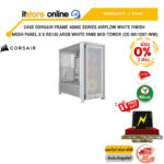 [ผ่อน 0% 3 ด.] CASE CORSAIR FRAME 4000D SERIES AIRFLOW WHITE FINISH MESH PANEL 3 x RS120 ARGB WHITE FANS MID-TOWER (CC-9011297-WW) /ประกัน 2 Years/BY ITSTORE-ONLINE