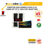 [ผ่อน 0% 6 ด.]KINGSTON 32GB 3200MT/S DDR4 CL16 DIMM (KIT OF 2) 1GX8 FURY BEAST RGB (KF432C16BB12AK2/32) /ประกัน LIFETIME/BY ITSTORE-ONLINE