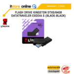 FLASH DRIVE KINGSTON DTXS/64GB DATATRAVELER EXODIA S (BLACK-BLACK) /ประกัน 5 Years/BY ITSTORE-ONLINE